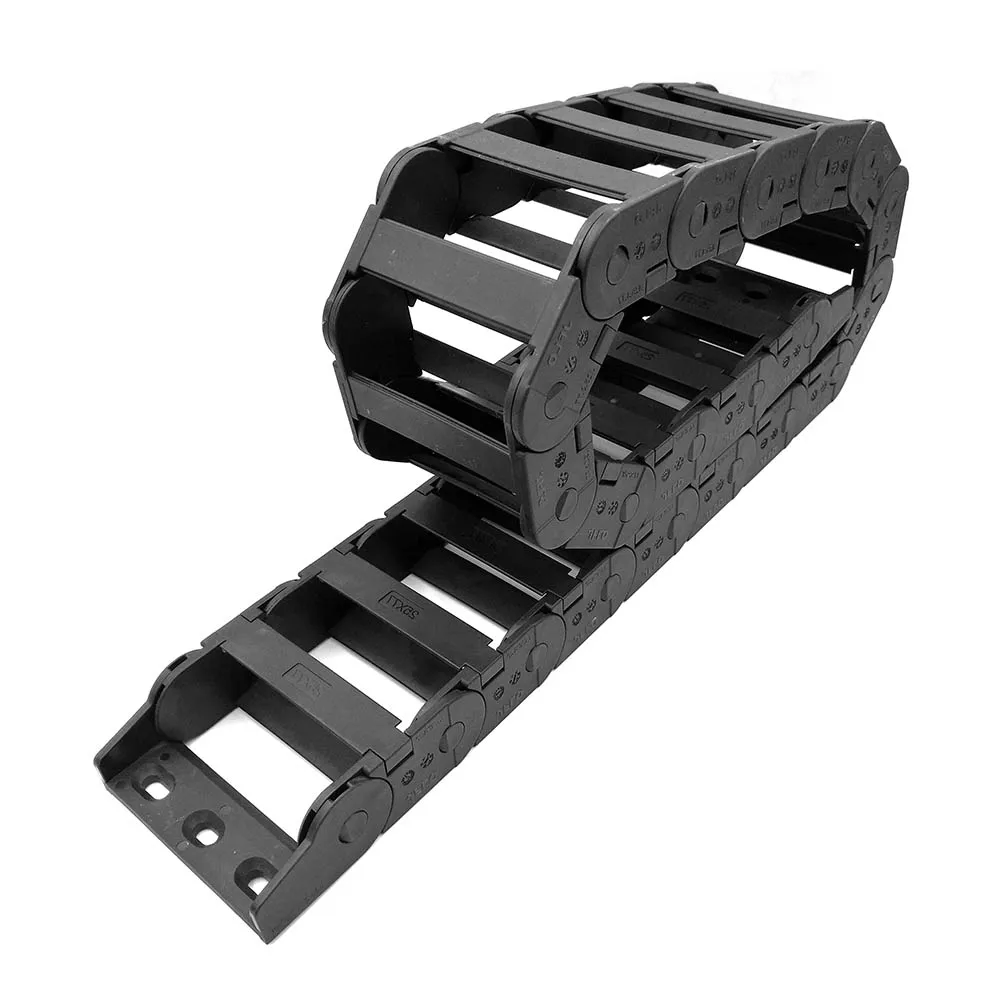 JFLO 25 Series 1 Meter Plastic Transmission Towline Cable Wire Carrier Drag Chain Bridge Type Interior Opening Free Shipping