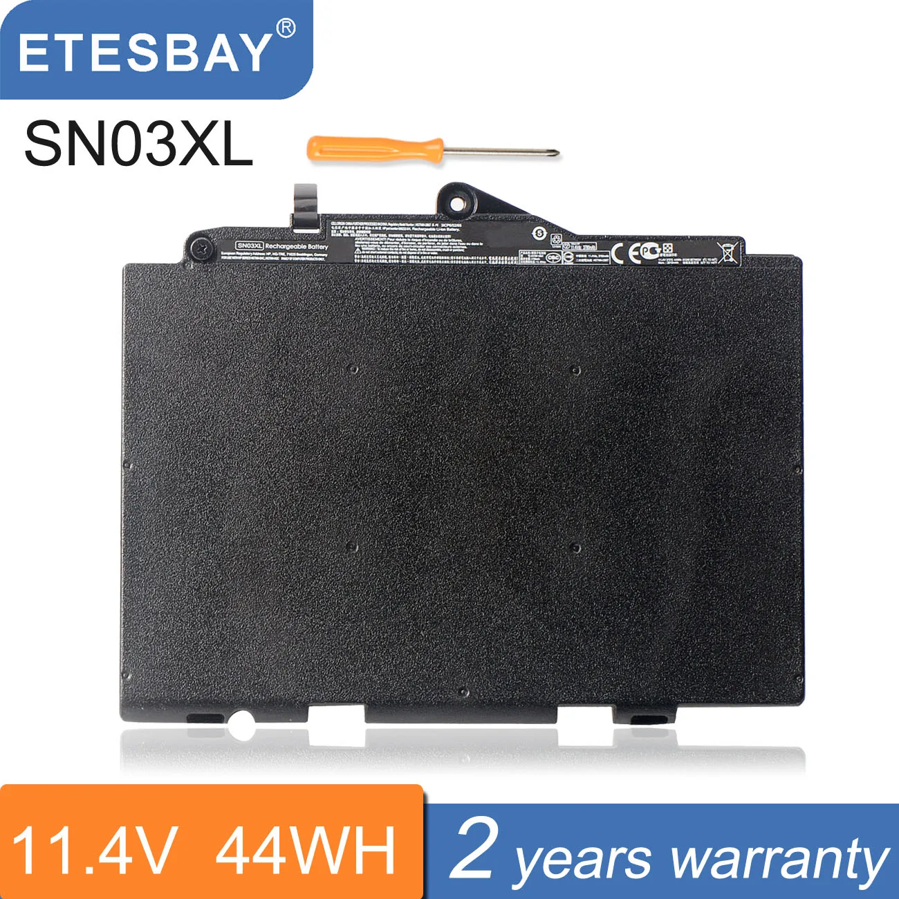 

ETESBAY SN03XL Laptop Battery For HP EliteBook 820 725 G3 G4 Series 800232-541 800232-541 HSTNN-UB6T HSTNN-DB6V 44WH/3910mAh