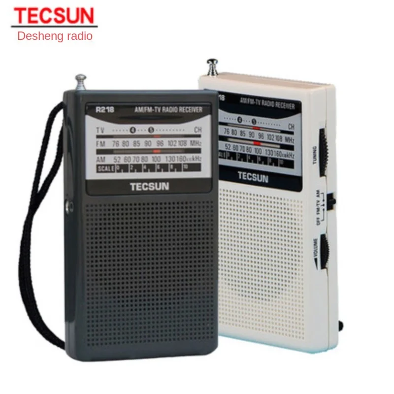 TECSUN-R-218-AM-FM-TV-Radio-Sound-Pocket-Receiver-With-Built-In-Speaker ...