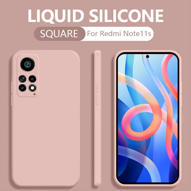 Coque de téléphone originale en silicone liquide souple pour Xiaomi Redmi Note 11S 11T Mi11t Pro Mi 10T Lite 9 K20 POCO X3 NFC Shockproo_voghion.com