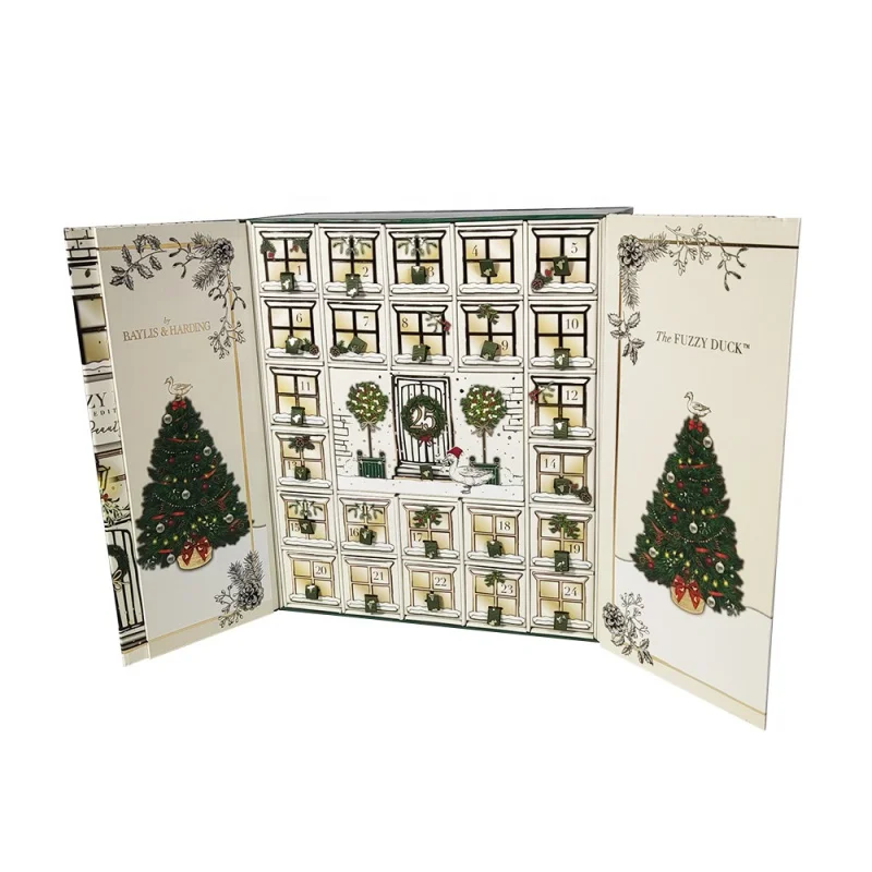 

Customized productCustom empty advent calendar 10/12/24/26 drawers gift packaging cardboard box for cosmetic