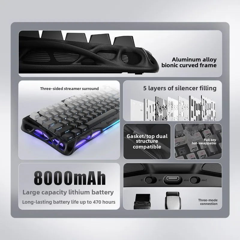 لوحة مفاتيح ميكانيكية GRAVA STAR K1 للتغيير التدري...