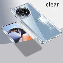 Transparent Acrylic Hard Shockproof Matte Phone Case for Oneplus Ace2 Pro (Clear)
