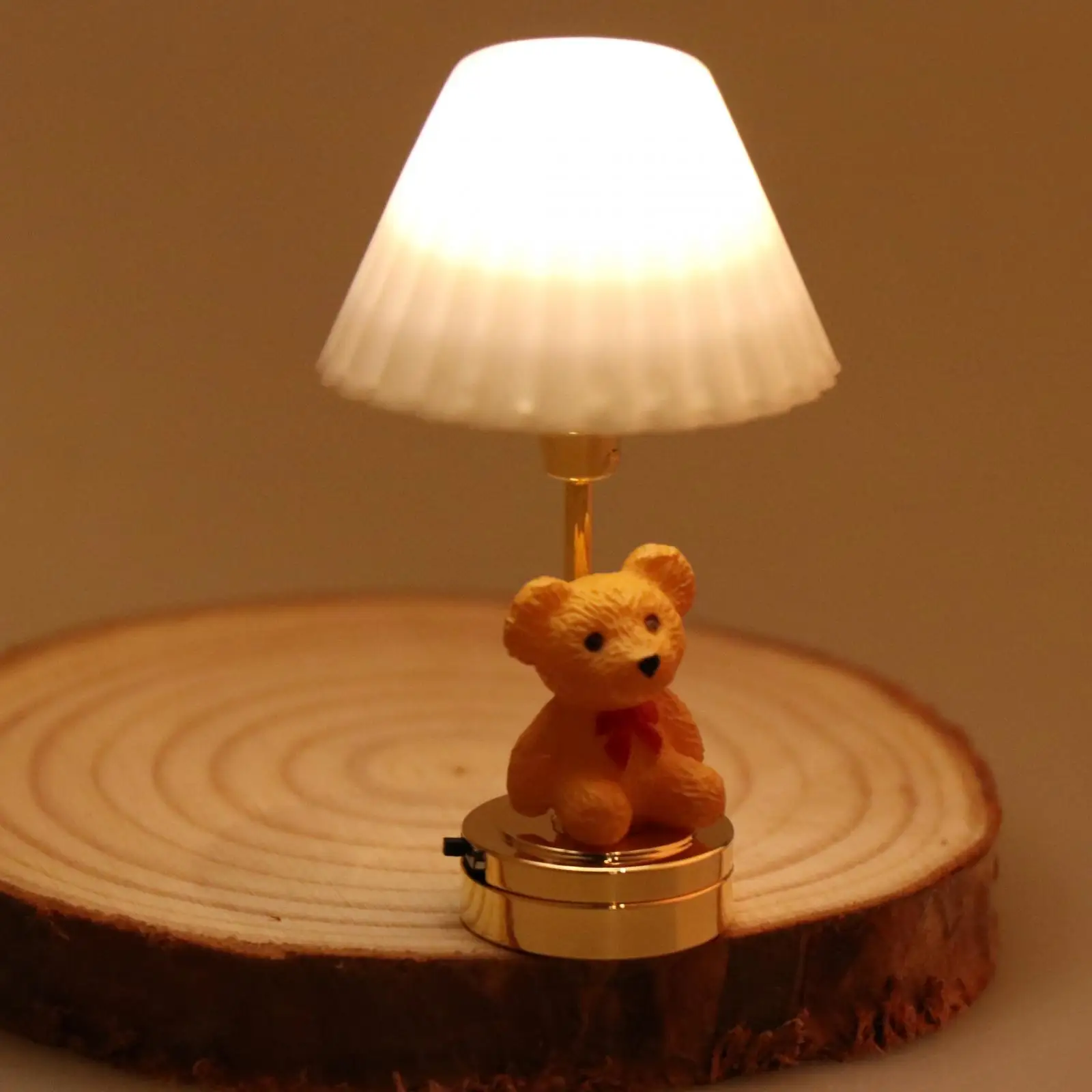 1:12 Dollhouse Table Lamp Scenery Supplies Micro Landscape Furniture Ornaments Metal Desk Light for Kitchen Dining Room Bedroom 4