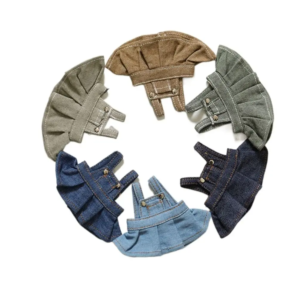 Diy Dress Suspender Dress Clothes Accessories Denim Dress for 12cm Mini Bear Clothes Dress DIY Cute Costume Game