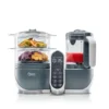 Grey: Multi-Speed Baby Food Maker Steamer and Puree Blender, Baby Food Processor that warms & defrosts 1