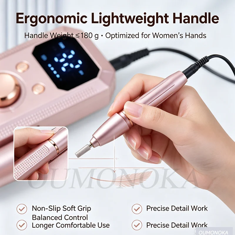Kit Professionale di Strumenti e Attrezzature per Unghie, Set di Fresa Elettrica per Manicure con Punte e Accessori per Nail Art - immagine 6