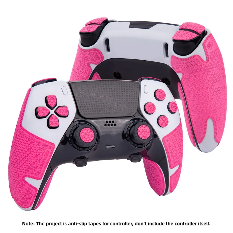 Impugnature Per Controller Talongames Rosa Per Playstation 5 Edge Dualsense/Ps5 Edge, Antiscivolo, Pulsanti, Impugnatura Per Controller Kit Skin Testu