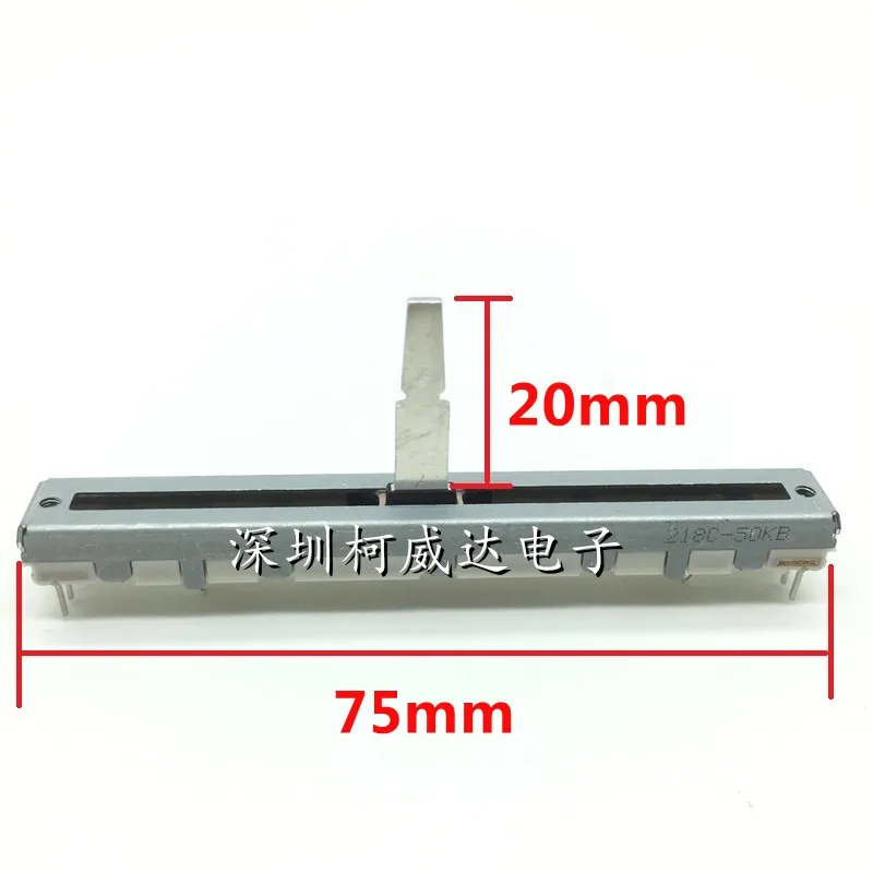 Linear Potentiometer Straight slip DCV1011 50KB 8pin Total length 75mm stroke 60mm handle height 20mm CMX-3000 CMX-5000 1pcs linear potentiometer,adjustable resistor,electronic components