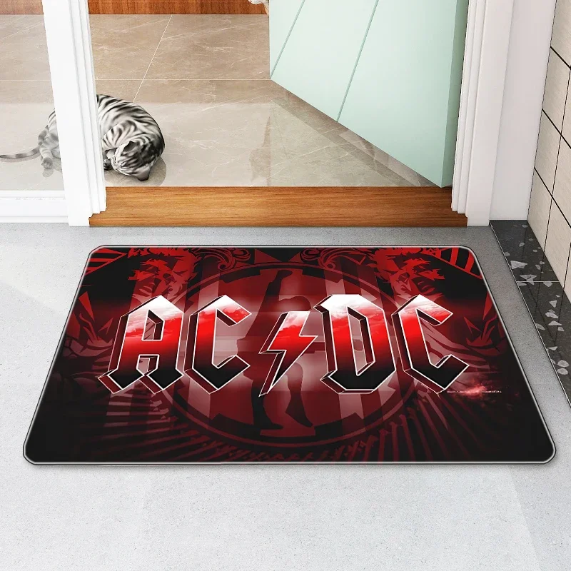 

ROCK-ACDC Carpet Doormats Absorbent Bathroom Rug Entrance Doormat Kawaii Living Room Rugs Door Bedrooom Mat Home Foot Bath Mats