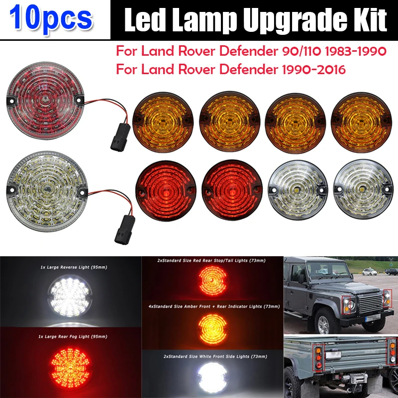 10pcs LED Fog Lamp Reverse Light Turn Signal Indicator Lights for Land  Rover Defender 90/110 1983-2016 - AliExpress