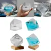 Weather Predictor Cube Shape Storm Glass Barometer Art Crafts Weather Forecast Bottles for Office Tabletop Home Decor Xmas Gift 4