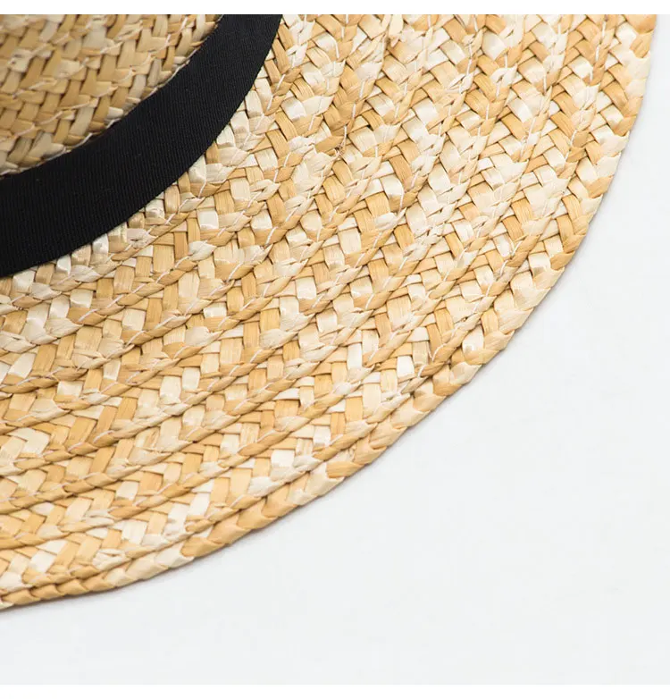 2025 Damen-Sonnenhut aus Stroh mit breiter Krempe, UPF50+, faltbar, leicht, verstellbar, UV-Schutz, Strand, Sommer, Outdoor – Detail 6