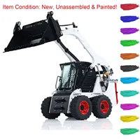 LESU LT5H 1/14 RC Hydraulic Loader Painted KIT Truck Wheeled Skid-Steer Metal Remote Control Car Model Toys Light Sound THZH1449 1