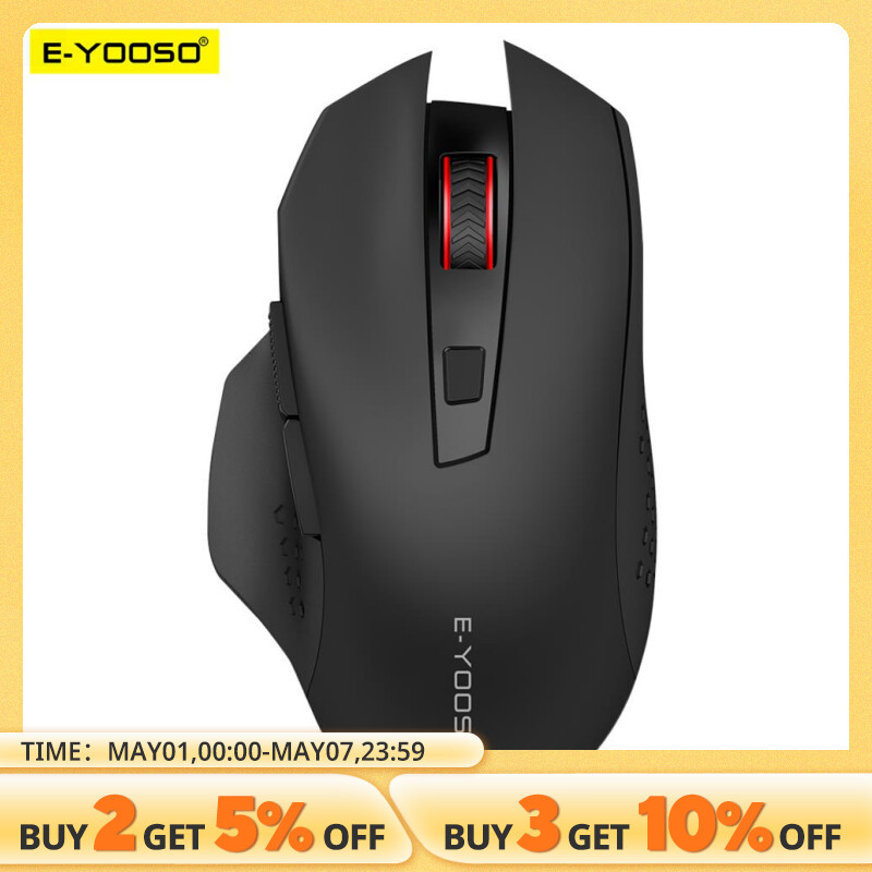  E-YOOSO X-26 USB 2.4G Wireless Gaming Mouse 4800 DPI 5 Buttons Optical Gamer Mice Ergonomic for Computer Laptop PC 