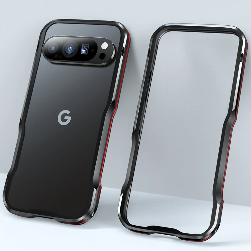 Luxury Frosted Metal Blade Phone Case with Shockproof Bumper and Lens Protection