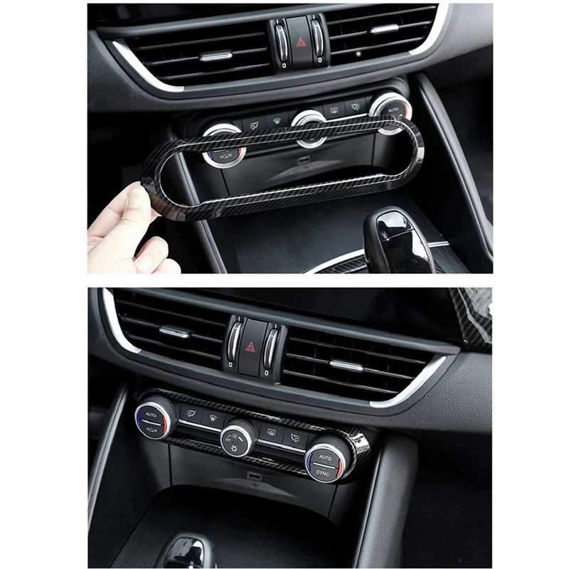 Rivestimento Pannello Condizionatore Per Alfa Romeo Stelvio/Giulia - Decorazione Interni Auto 2016-2018 - Foto 6