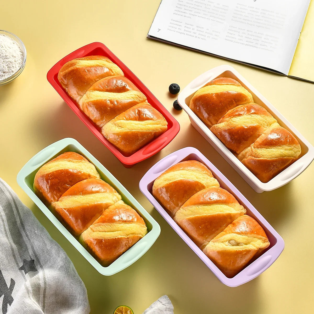 Silicone Nonstick Bread Loaf and Cake Mold - Kitchen Pastry Tool