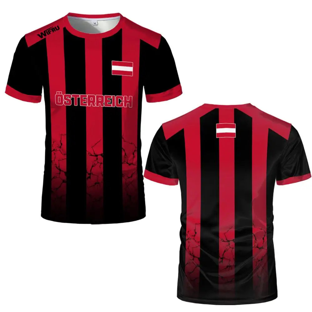 Austrian Football Jersey Unisex Breathable Quick-drying T-shirt_voghion.com