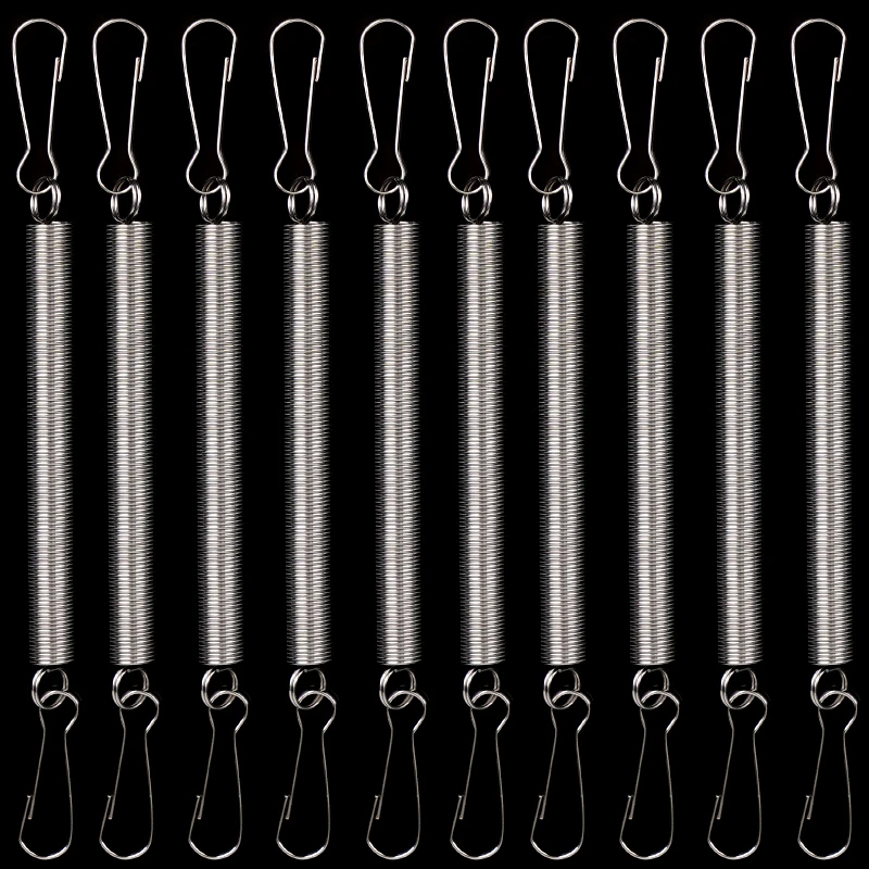 20pcs Pet Bird Cage Replacement Springs 2 Clips Stainless Steel Spring Fastening Water Drinking Bottle For Rabbit Hamster Animal Cage Spring Hook Poultry Drinking Accessories Animal Cage Clamp