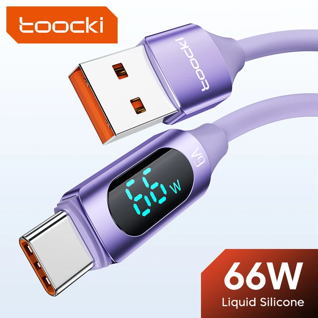 Toocki-Cable de carga rápida tipo C a tipo C, cargador de 100W, PD, USB C a USB  C, Cable de pantalla para Xiaomi POCO f3, Realme, Macbook y iPad -  AliExpress