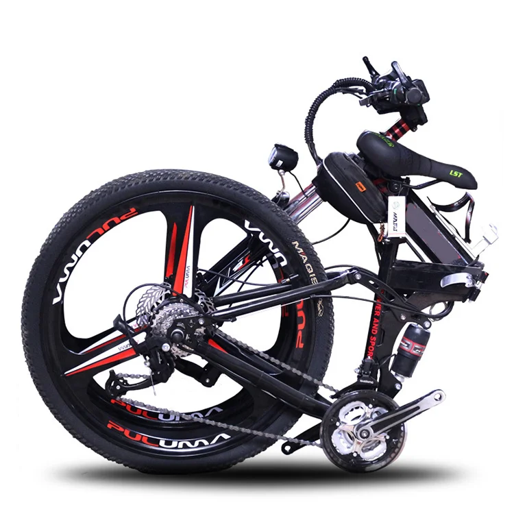 

Electric Folding Bike Battery 1000W Motor Folding E Bike 26" Wheel Full Suspension 48V 16ah Lithium Fat Tire Electric City Bike
