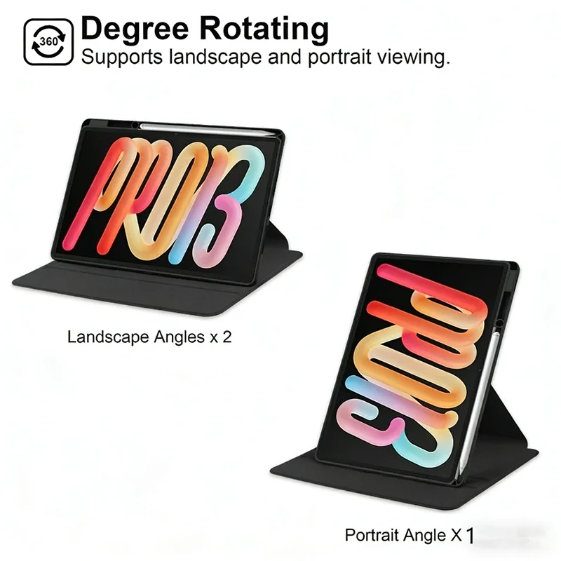Magnetic Rotating Case with Pen Slot