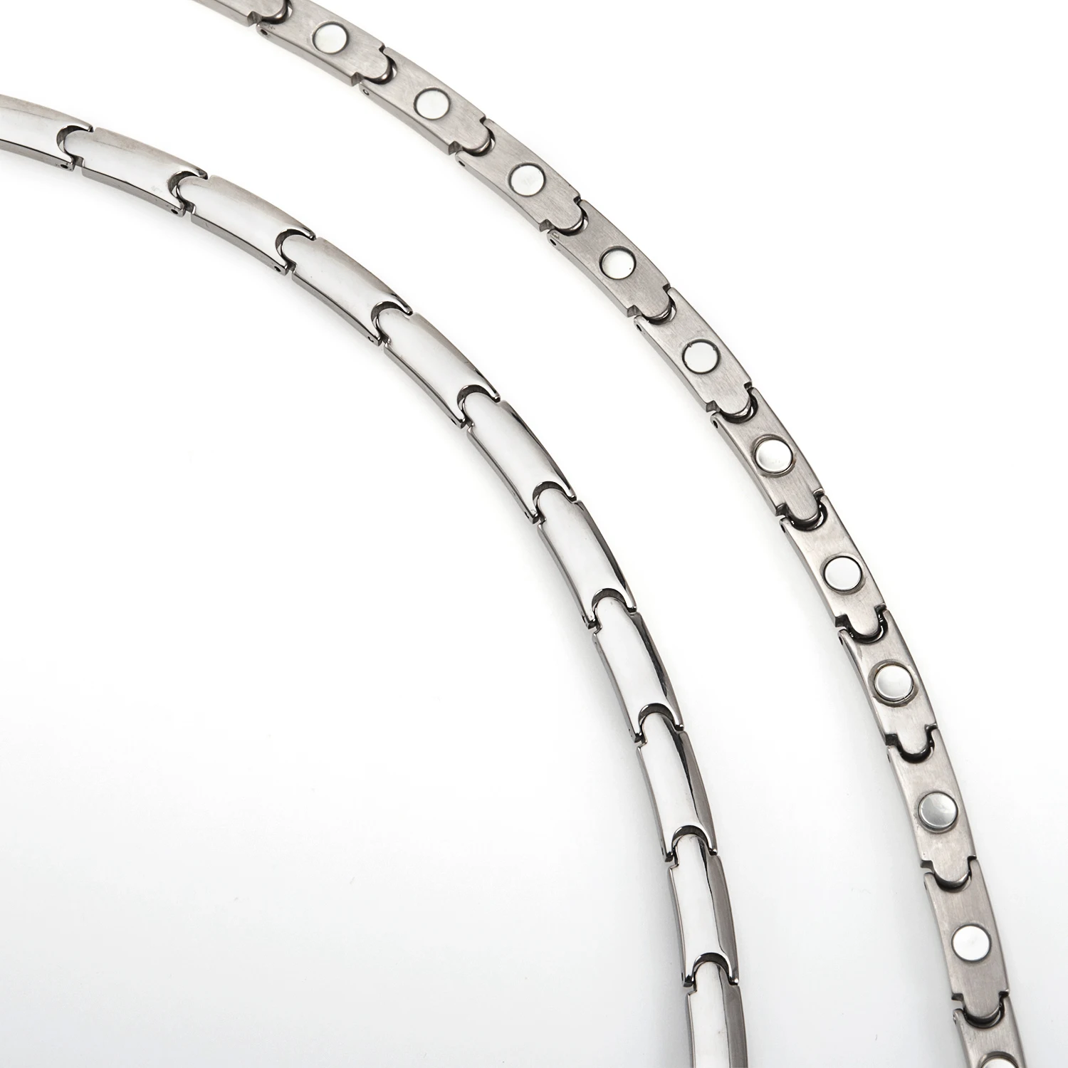 Collier Sport Titane Power Absorber Énergie - Bleu Blanc (Neuf)