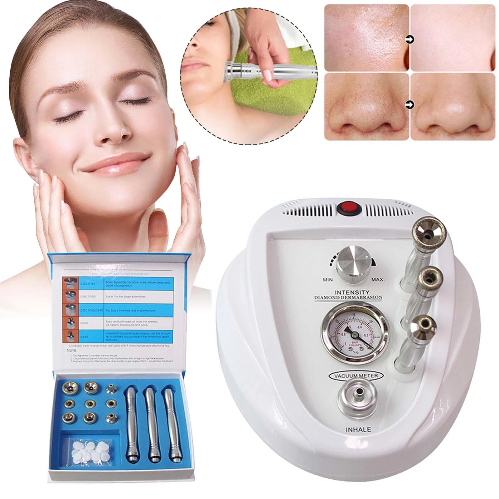 Portable Diamond Dermabrasion Microdermabrasion Machine Skin Exfoliato