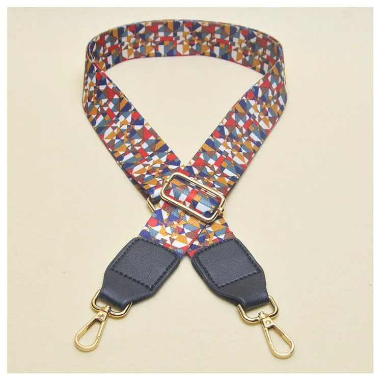 Sangle De Remplacement Pour Sac – Large 4cm, Bleue, Réglable, Mousqueton Doré