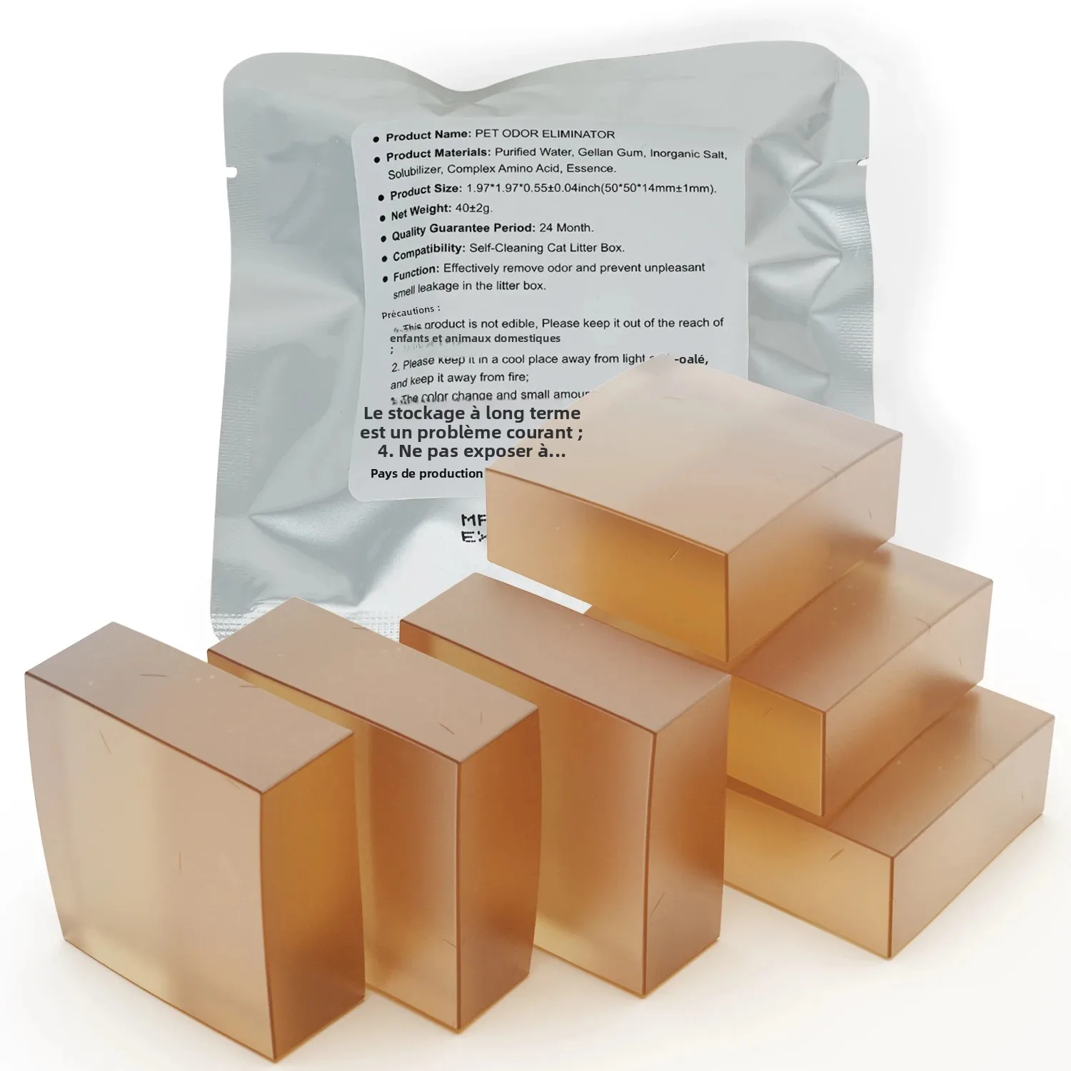 N50 Cat Deodorizer Blocks - Strong Eliminator, Long-Lasting Freshness, Refillable Cubes For Litter Box Odor Control_voghion.com
