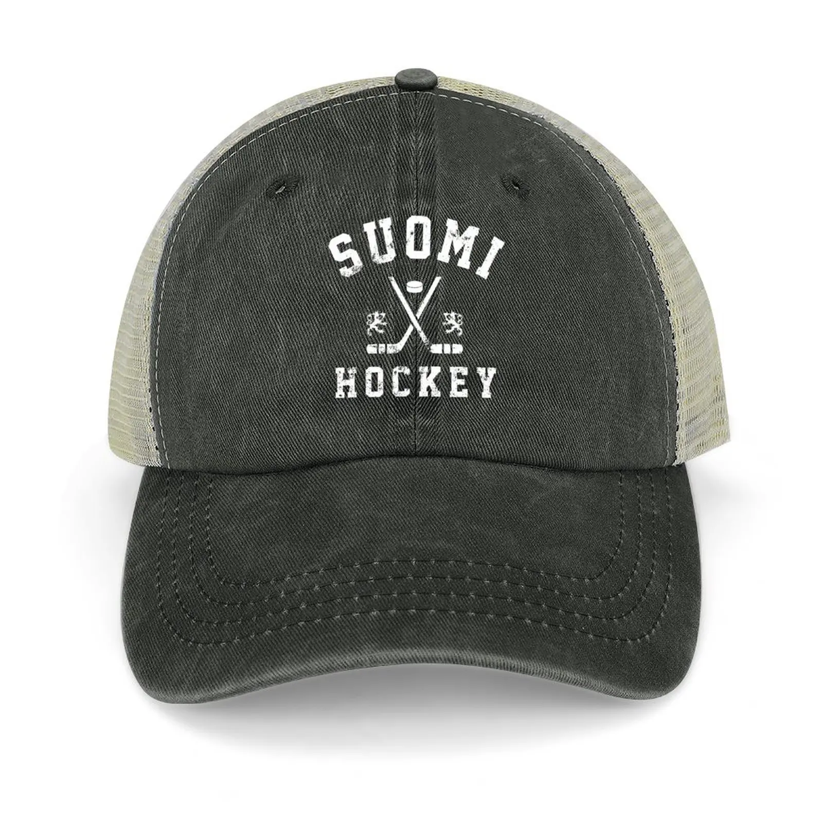 

Suomi Ice Hockey Cowboy Hat Fluffy Hat Sunscreen Vintage Men's Luxury Women's