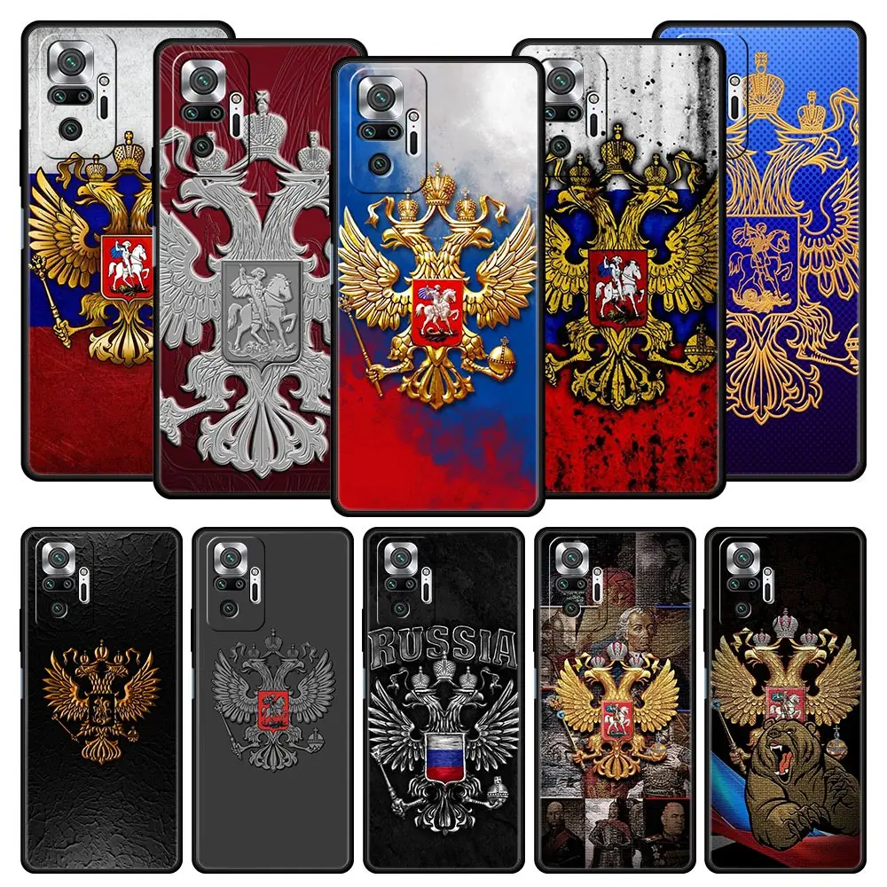 

Russia Russian Flags Emblem For Redmi 10C Case For Xiaomi Redmi Note 12 11 Pro Plus Phone Case 10S 9S 9 9T 8T 9C 9A 8 8A 7 Cover