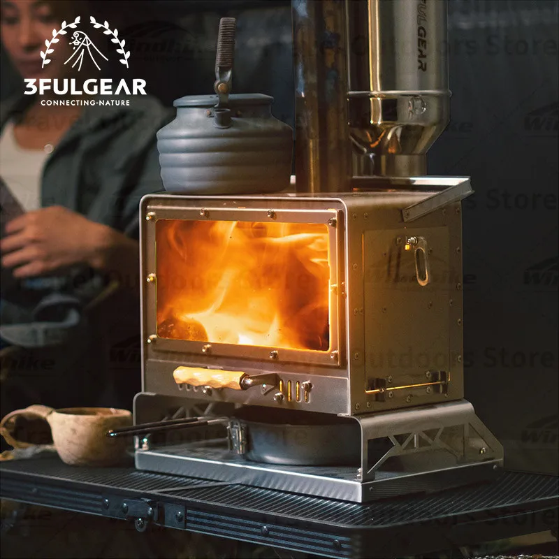 薪ストーブ、ペレットストーブ、 暖炉 薪暖炉　キャンプストーブ、イベントストーブ Amazon.co.jp: 3F UL GEAR ミニ薪ストーブ 二次燃焼 耐熱ガラス
