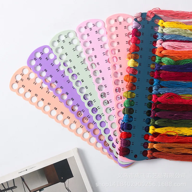Description Picture 2 of item37 Holes Embroidery Floss Organizer Cross Stitch Threads Holder Storage Tool DIY Craft Thread Sorter Organization Sewing Kit