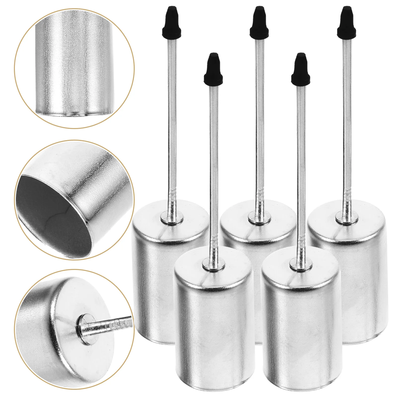 5 Pcs Holiday Cups with Spike Holders Insert Bracket Festival Stick Silver Christmas Office decorative cups