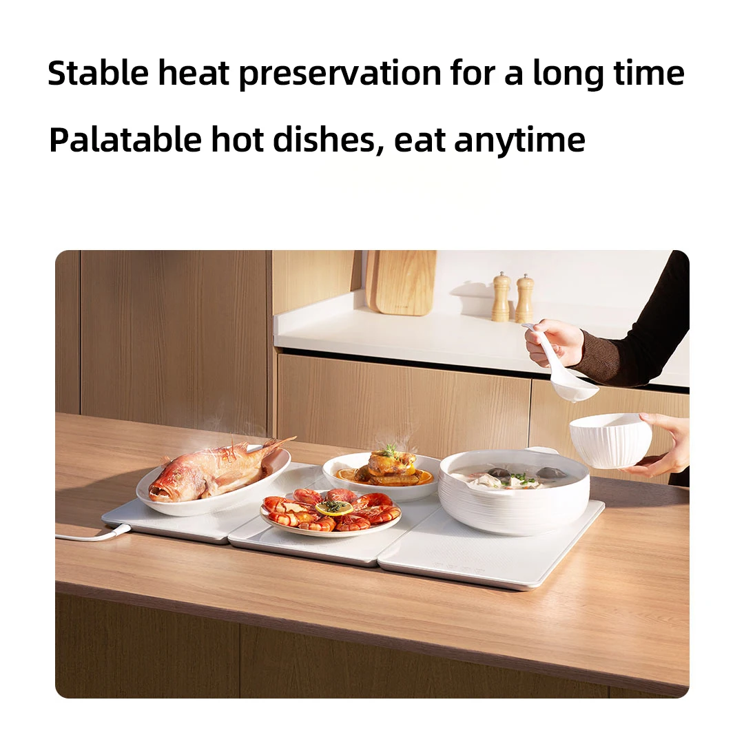 Xiaomi Mijia Folding Warming Board Rice And Vegetables Graphene Rapid Heating Independent Temperature Control Kitchen Appliances