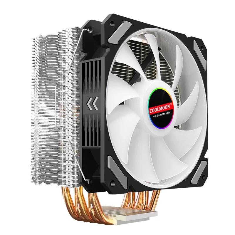 Computer Tower Cpu Air Cooler,Desktop 5 Heatpipe Rame Ad Alta Potenza Cpu Ventola Di Raffreddamento Radiatore Muto Argb Aura Sync