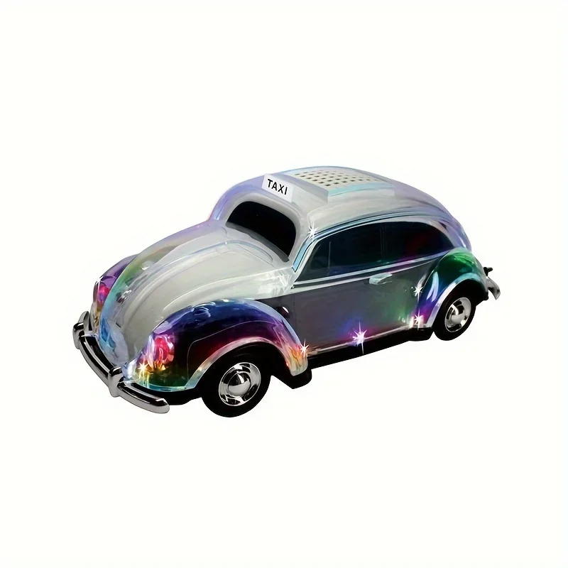 Portable Wireless Speaker Colorful LED Flash Light Car Shape Bluetooth Subwoofer Music Player USB FM TF AUX TWS Party Gift