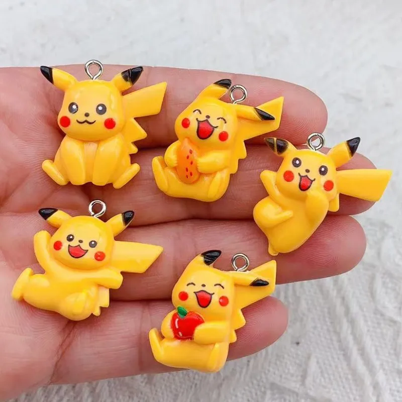 

10PCS Pokémon Cute Cartoon resin Charms Earrings Pendants Bracelets Jewelry Making DIY Craft Handmade Dollhouse