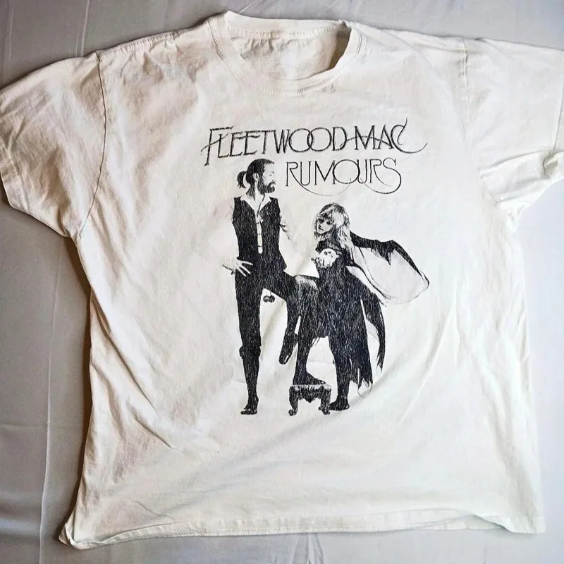 Fleetwood Mac Band "Rumours" Retro Herren-T-Shirt, Sommer, neues, lässiges T-Shirt im Original-Stil