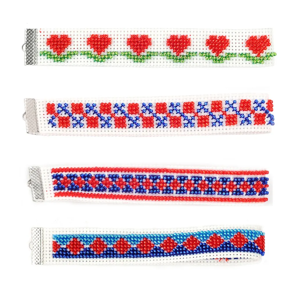 Square Beaded Counted Cross Stitch Ornament Kit Beaded Cross Stitch Making Kit DIY Hangings for Adults Beginners