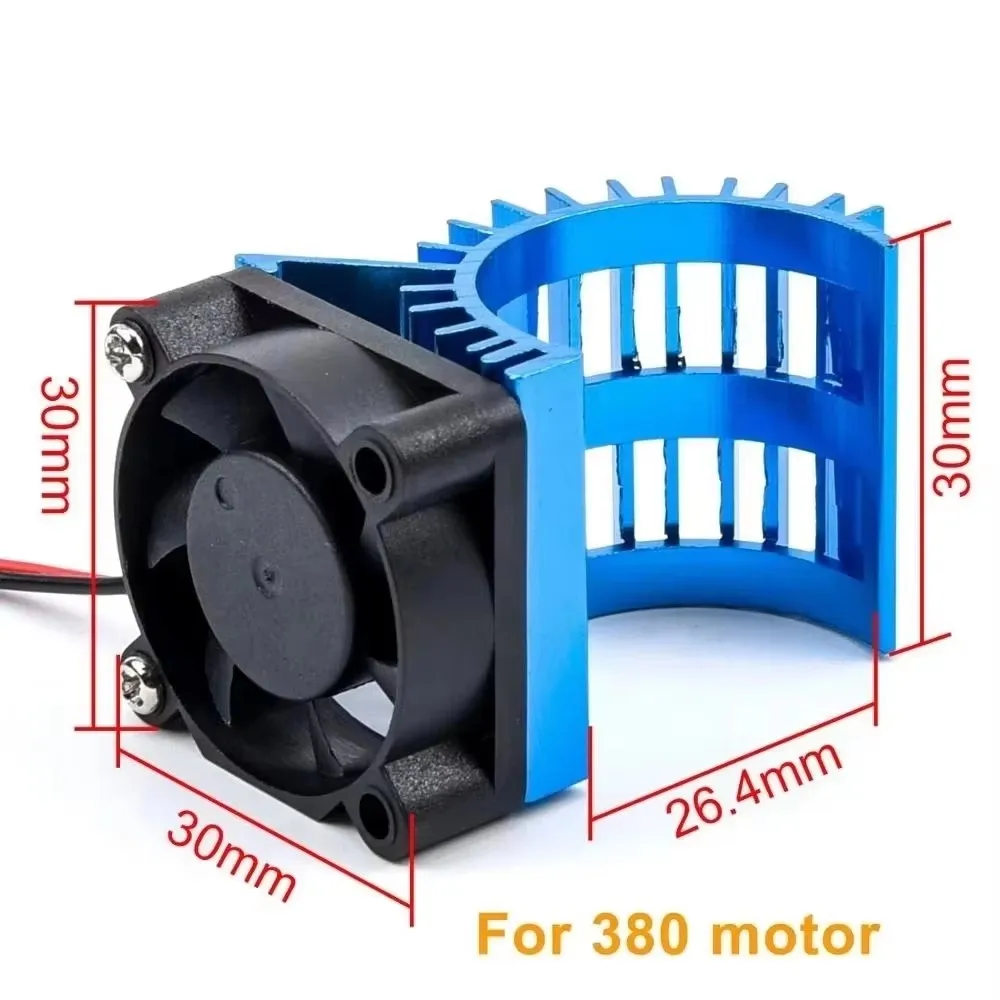 Radiateur moteur RC 380/540 avec ventilateur de refroidissement 5V, câbles visibles, pour voiture 1/10