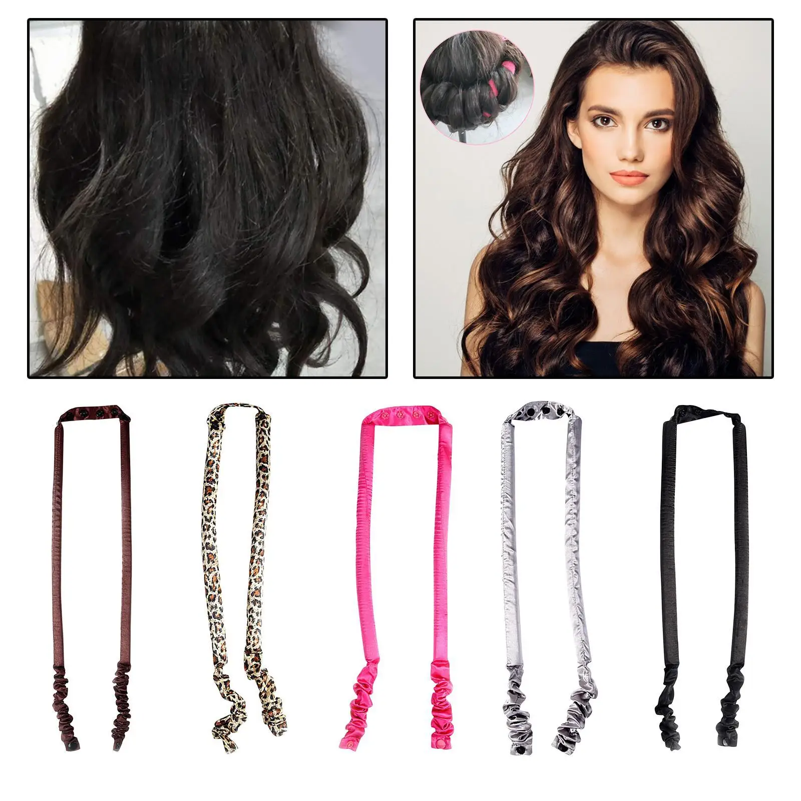 Heatless Curling Rod Curls Silk Ribbon Hair Rollers Sleeping !