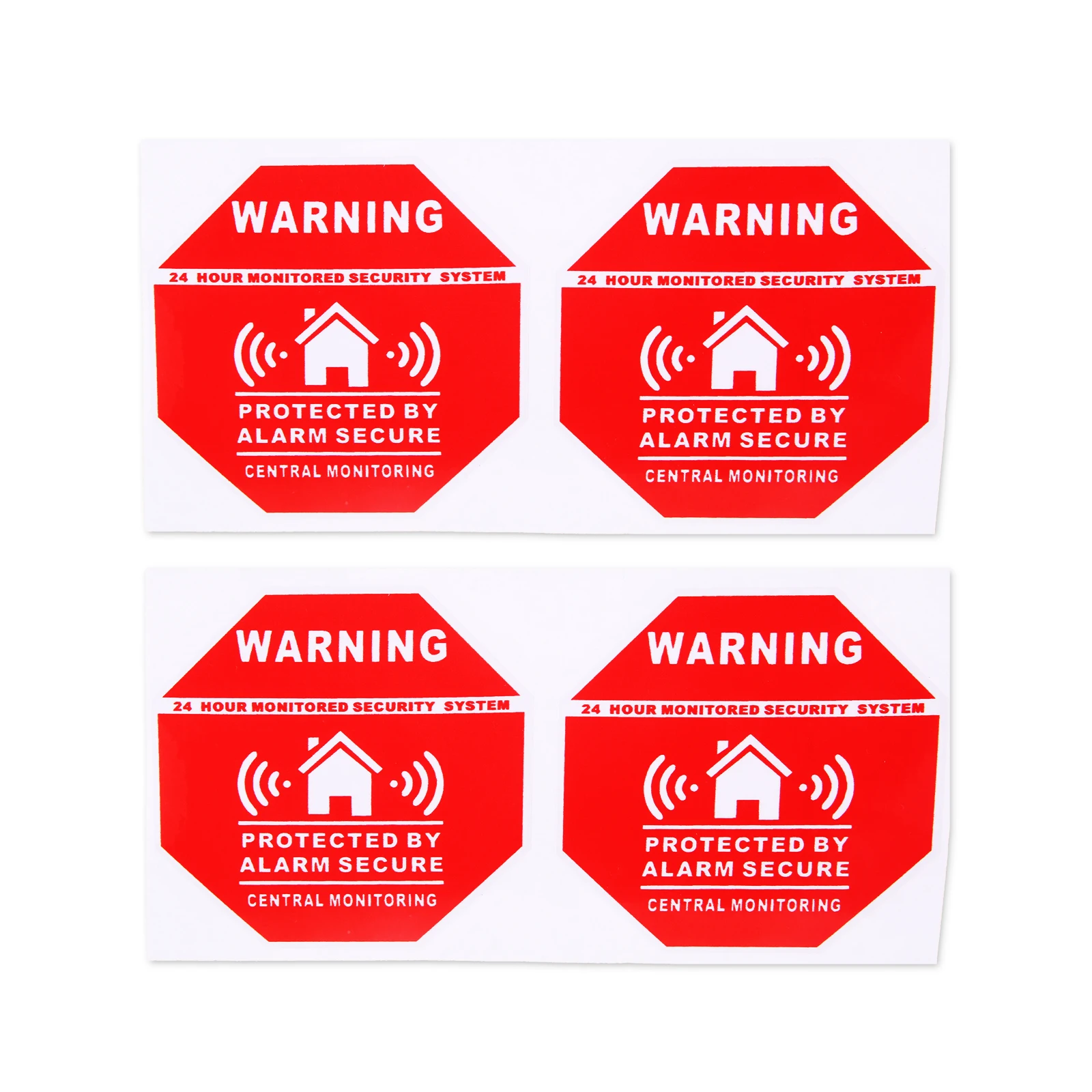 4pcs/set Home Alarm Security Sticker Warning Signs Decals Window Door Stickers for Safety System Supplies 7.5*7.5cm цена и фото