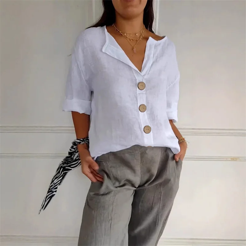 Blusa Feminina Bata de Linho