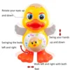 1pc Can sing, dance, sway cartoon yellow duck, electric figurine, lighting, music toy (requires self prepared battery) 2
