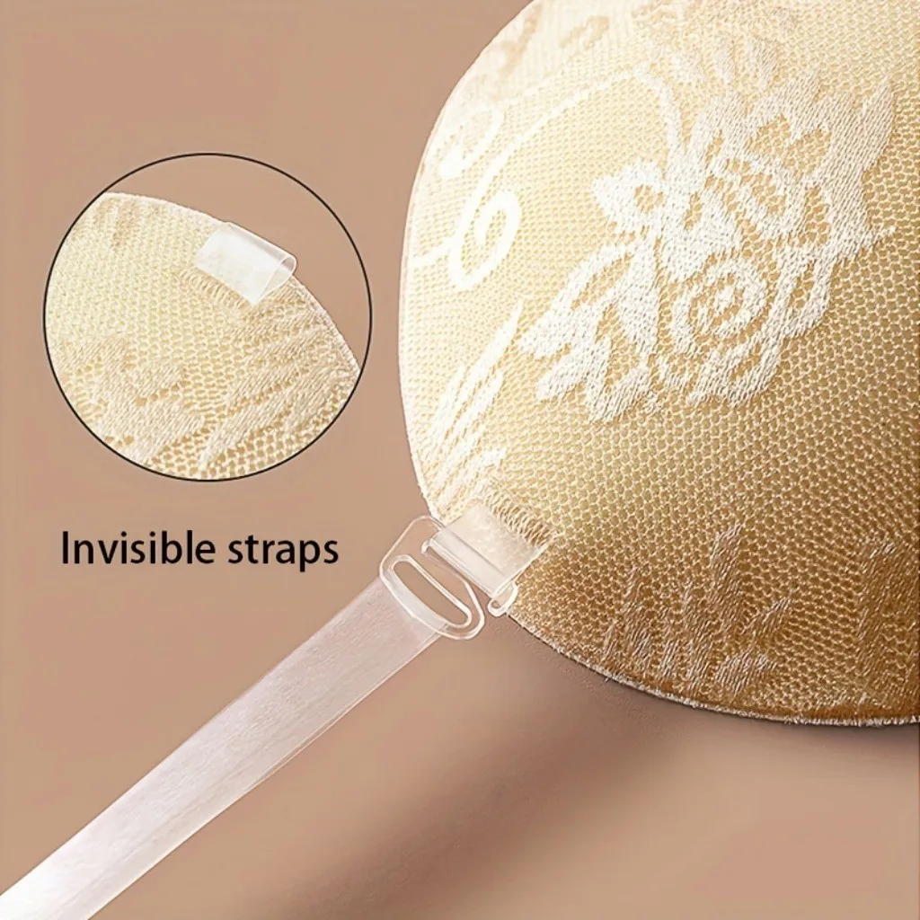 Adhesive Push Up Bra with Invisible Straps for Backless Outfits Silicone Nipple Bra Reusable Strapless Nipple Tape - Image 5