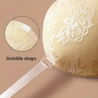 Adhesive Push Up Bra with Invisible Straps for Backless Outfits Silicone Nipple Bra Reusable Strapless Nipple Tape 5