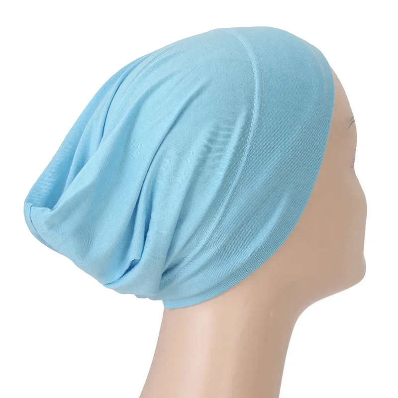 Muslim Headwear Head Scarf Hijab Headscarf Muslim Women Head Scarf Cotton Underscarf Stretch Hijab Cover Headwrap Underscarf Cap Shawl Islam Scarf Inner Headband Bonnet
